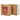A brown box and a book with name Kapla with pink and orange wooden planks inside on a white background