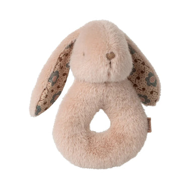 Maileg, Bunny Baby Rattle & Comforter Set - Powder Pink