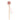 A child's play wand with a pink and white flower and colorful ribbons on a white background