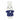 White crocheted Miffy bunny toy with a blue dress featuring yellow stars on a white background