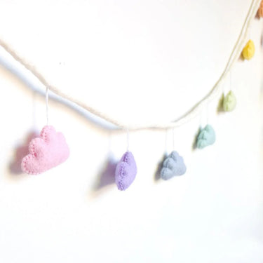 Tara Treasures, Felt Cloud Garland - Pastel