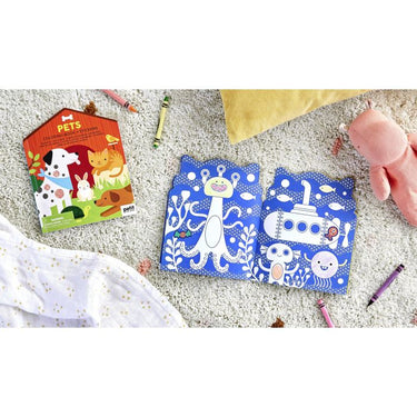 Petit Collage Colouring Book with Sticker - Pets
