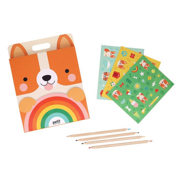 Petit Collage Carry-Along Sketch Kit, Corgi
