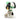 Plush Snoopy dog toy with green headband and collar on a white background