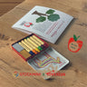 Toverlux silhouette book and crayon set on a wooden surface with Stockmar and Toverlux branding.