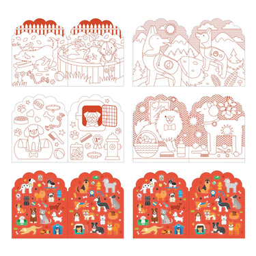 Petit Collage Colouring & Sticker Book - Dogs